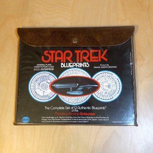Star Trek TOS Enterprise 1975 Complete Set 12 Blueprints Posters